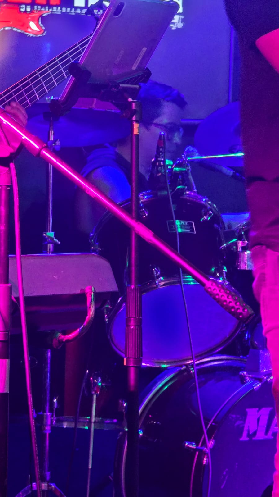 Baterista durante el show